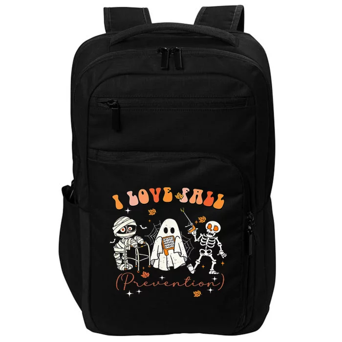 Groovy Retro I Love Fall Prevention Fall Physical Therapy Impact Tech Backpack