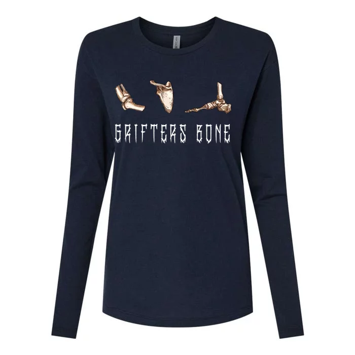 Grifters Bone Womens Cotton Relaxed Long Sleeve T-Shirt