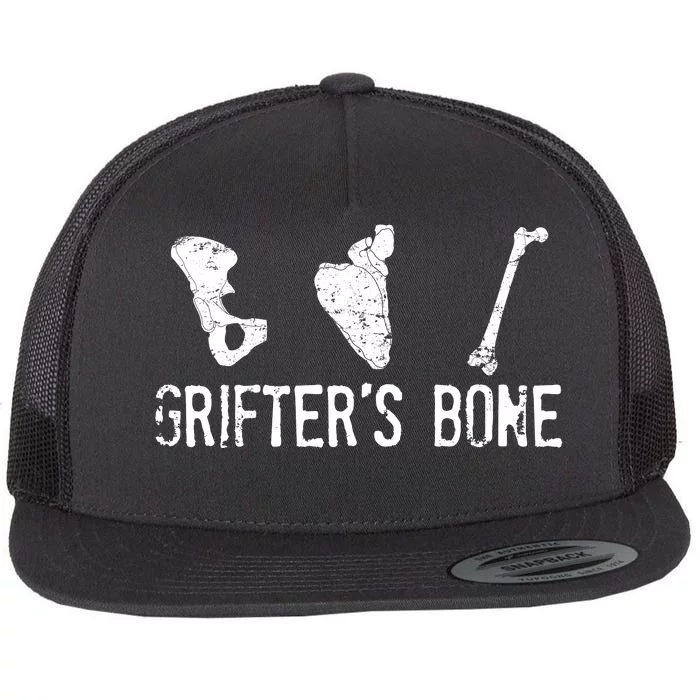 Grifter's Bone Band Flat Bill Trucker Hat