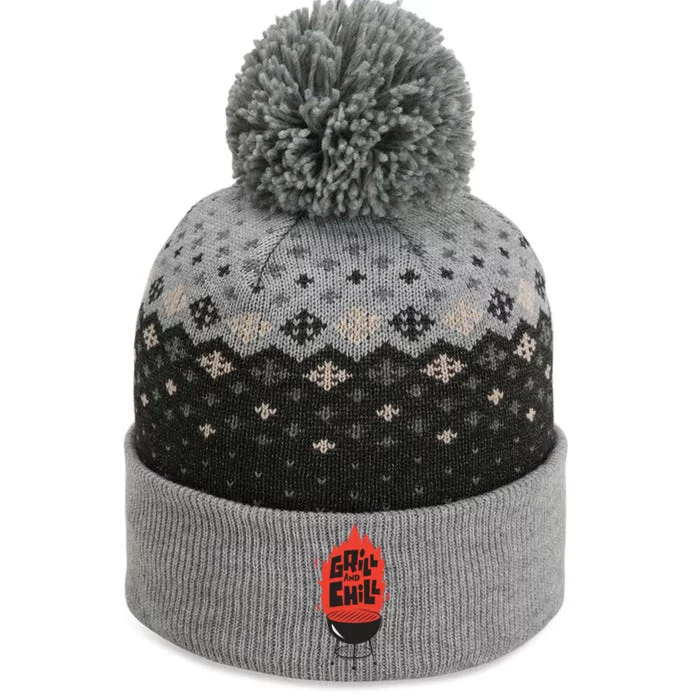 Grill And Chill The Baniff Cuffed Pom Beanie