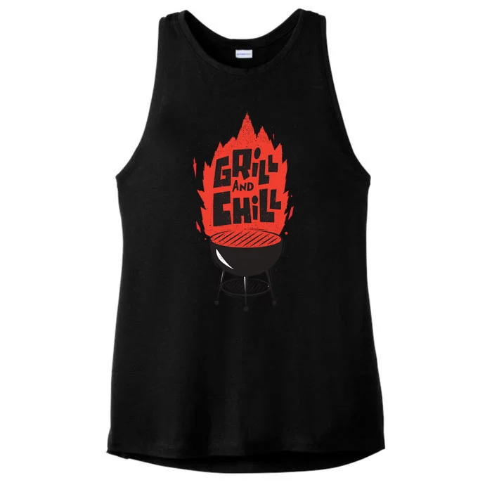 Grill And Chill Ladies Tri-Blend Wicking Tank