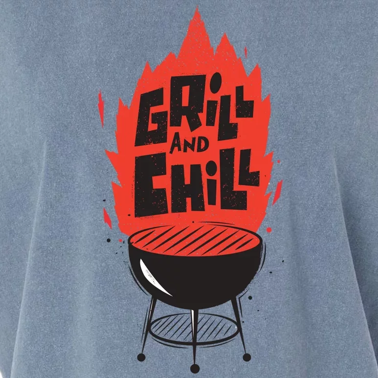 Grill And Chill Garment-Dyed Women's Muscle Tee