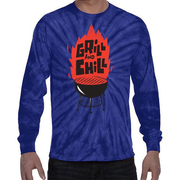 Grill And Chill Tie-Dye Long Sleeve Shirt