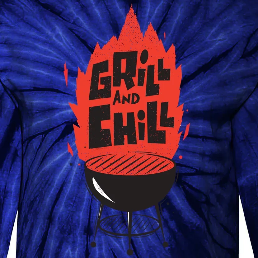 Grill And Chill Tie-Dye Long Sleeve Shirt