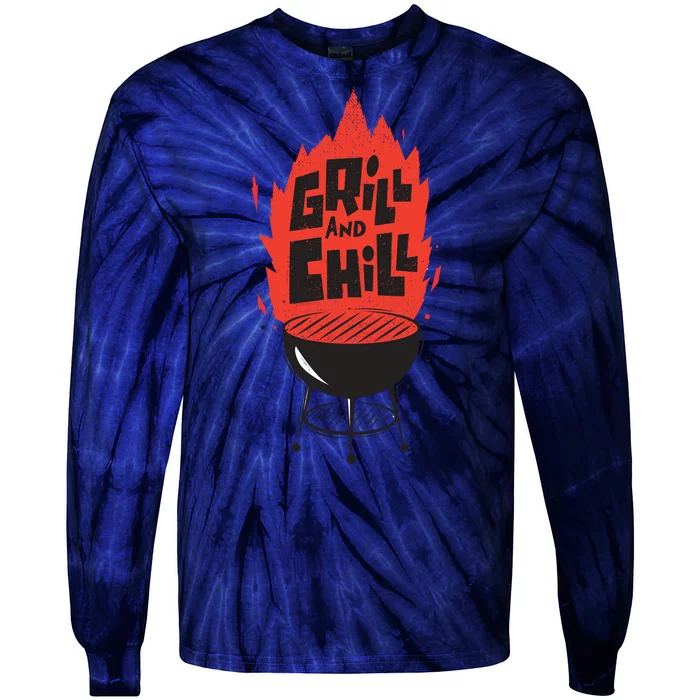 Grill And Chill Tie-Dye Long Sleeve Shirt