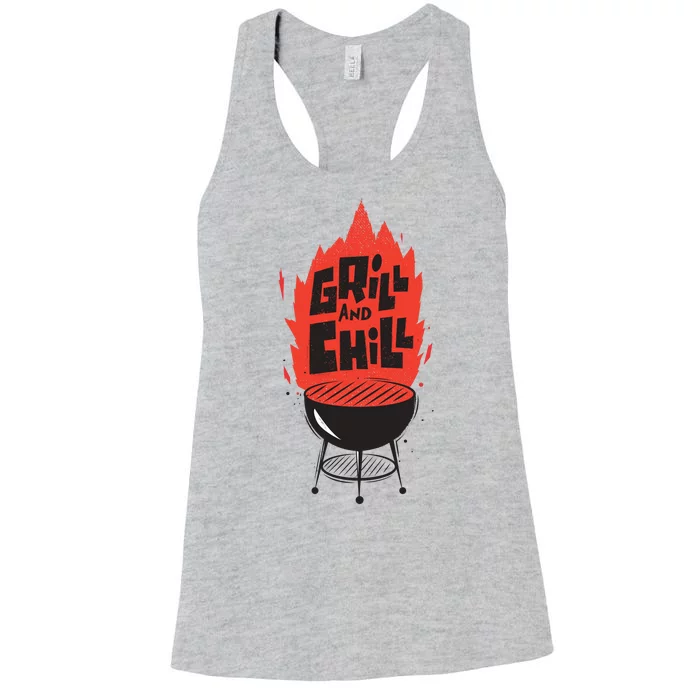 Grill And Chill Women's Racerback Tank