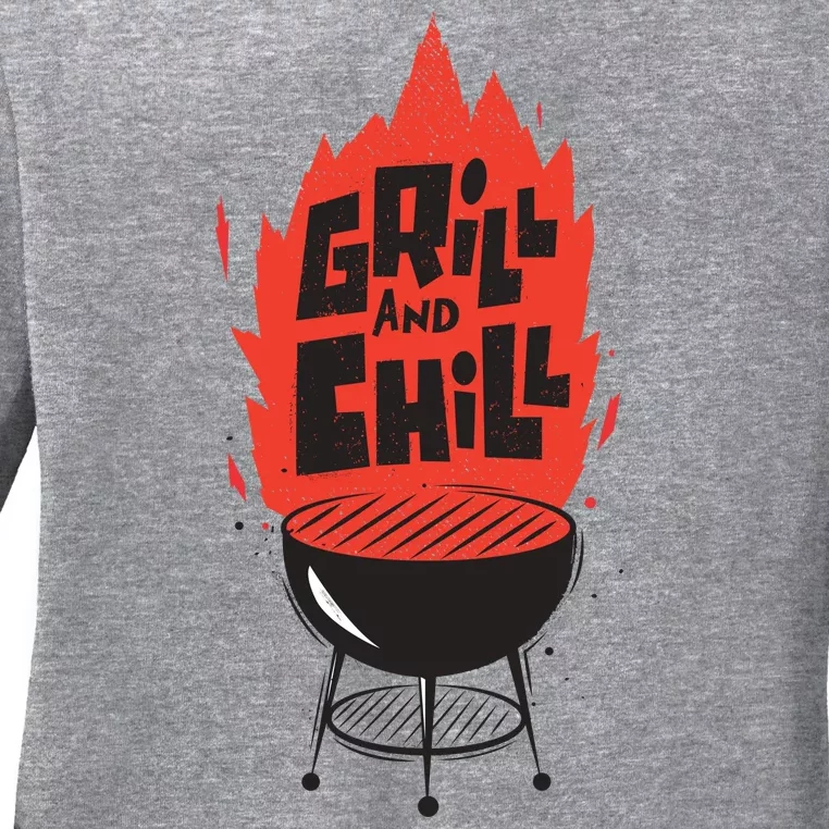 Grill And Chill Ladies Long Sleeve Shirt