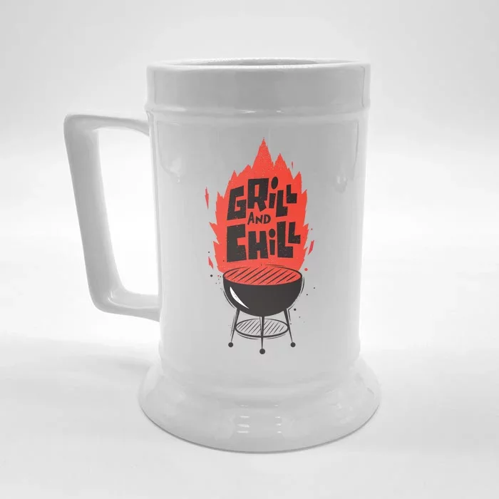 Grill And Chill Front & Back Beer Stein