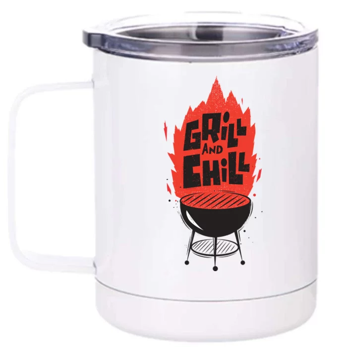 Grill And Chill Front & Back 12oz Stainless Steel Tumbler Cup