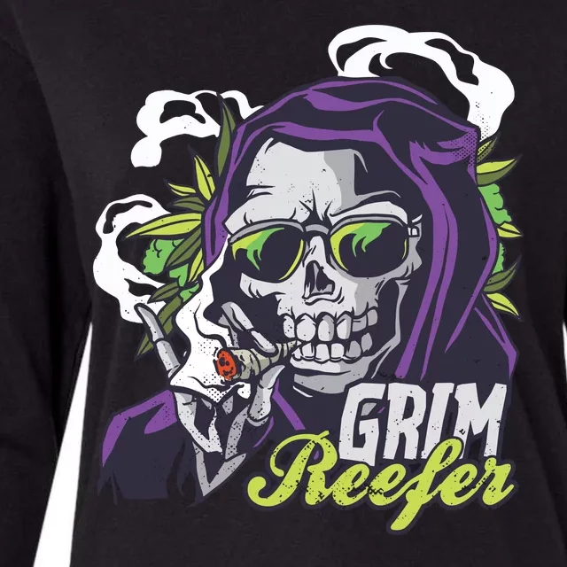 Grim Reefer Womens Cotton Relaxed Long Sleeve T-Shirt