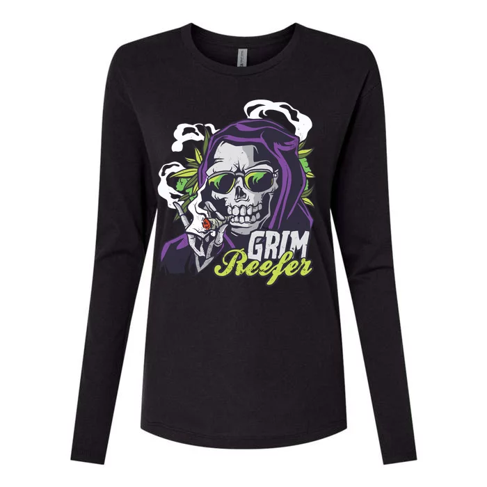 Grim Reefer Womens Cotton Relaxed Long Sleeve T-Shirt