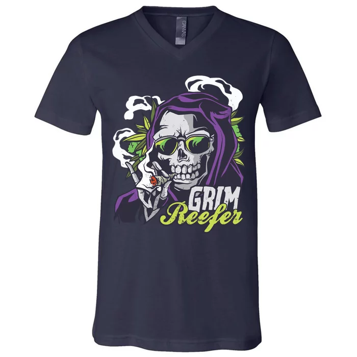 Grim Reefer V-Neck T-Shirt