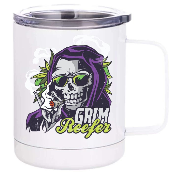 Grim Reefer Front & Back 12oz Stainless Steel Tumbler Cup