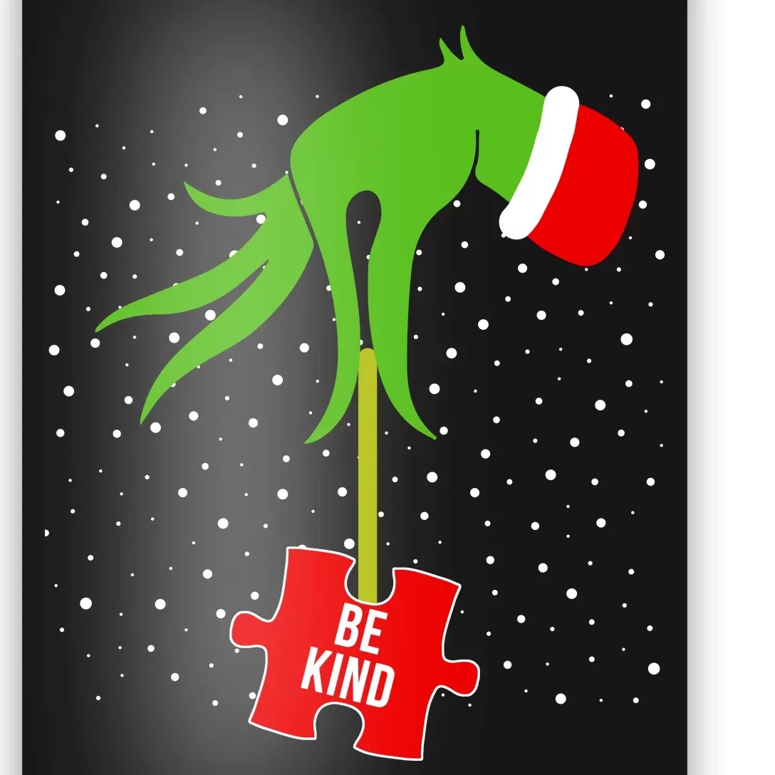 Autism Puzzle Piece Naughty Santa Poster