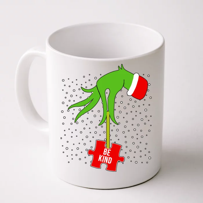 Autism Puzzle Piece Naughty Santa Front & Back Coffee Mug