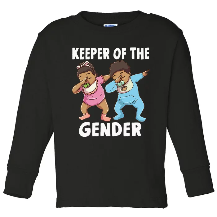 Gender Reveal Keeper of the Gender Toddler Long Sleeve Shirt