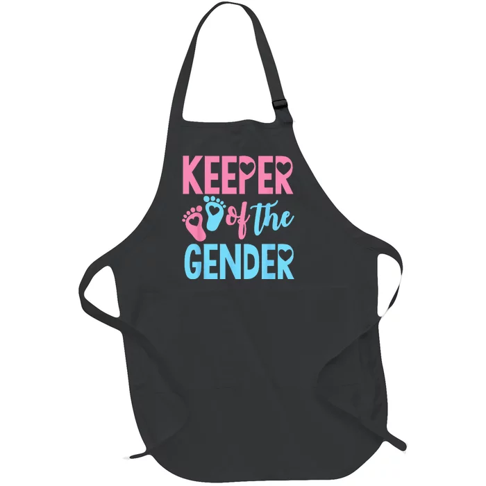 Gender Reveal Keeper Of The Gender Gender Reveal Full-Length Apron With Pocket