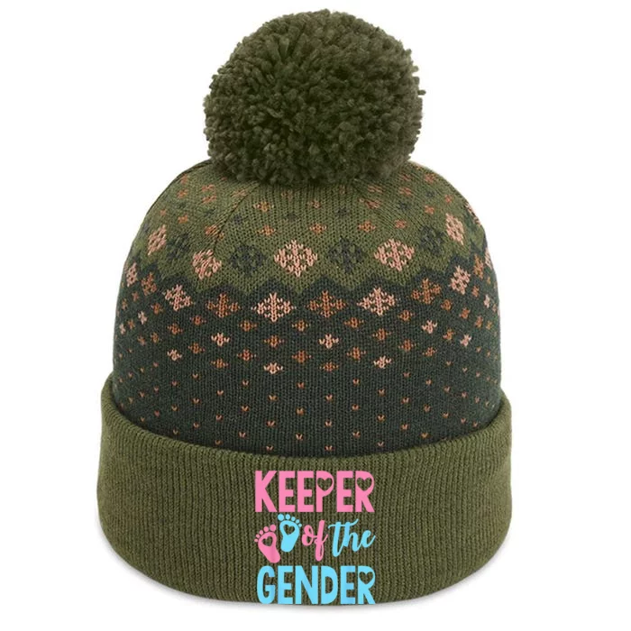 Gender Reveal Keeper Of The Gender Gender Reveal The Baniff Cuffed Pom Beanie