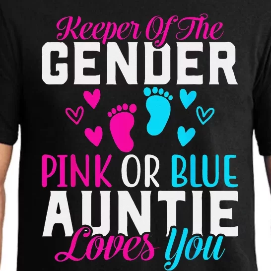 Gender Reveal Keeper of the Gender Funny Auntie Gender Pajama Set