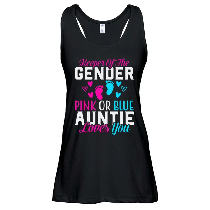 Gender Reveal Keeper of the Gender Funny Auntie Gender Ladies Essential Flowy Tank