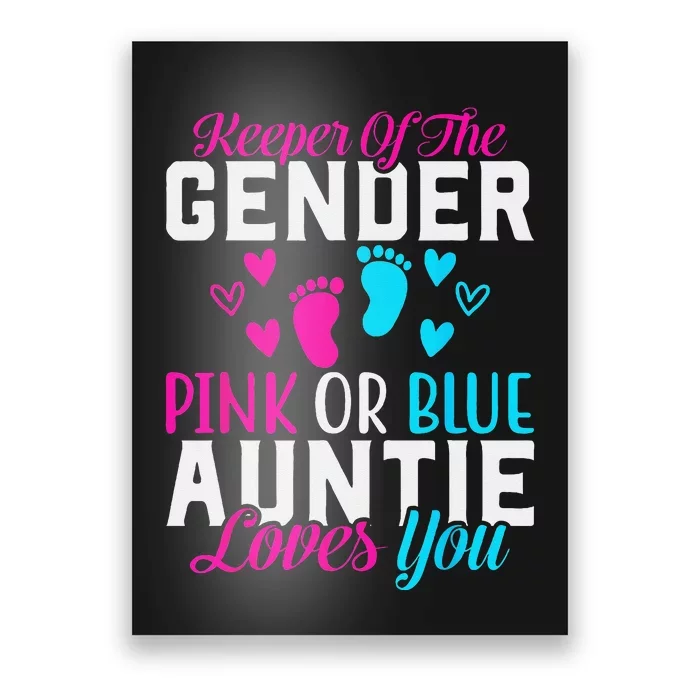 Gender Reveal Keeper of the Gender Funny Auntie Gender Poster