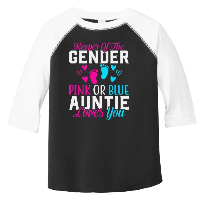 Gender Reveal Keeper of the Gender Funny Auntie Gender Toddler Fine Jersey T-Shirt