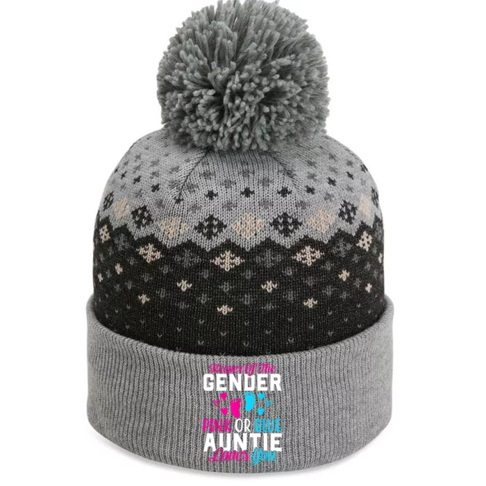 Gender Reveal Keeper Of The Gender Funny Auntie Gender The Baniff Cuffed Pom Beanie