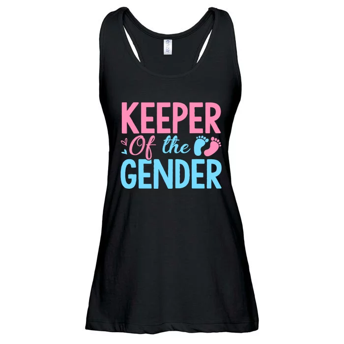 Gender Reveal Keeper Of The Gender T Gender Reveal Ladies Essential Flowy Tank