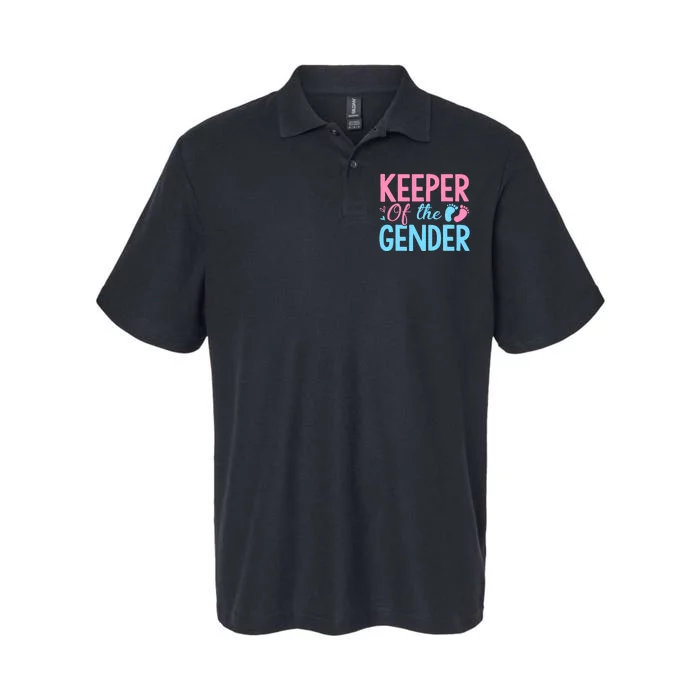 Gender Reveal Keeper Of The Gender T Gender Reveal Softstyle Adult Sport Polo