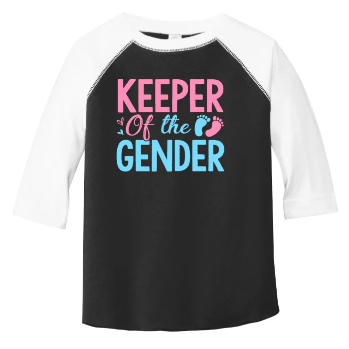 Gender Reveal Keeper Of The Gender T Gender Reveal Toddler Fine Jersey T-Shirt