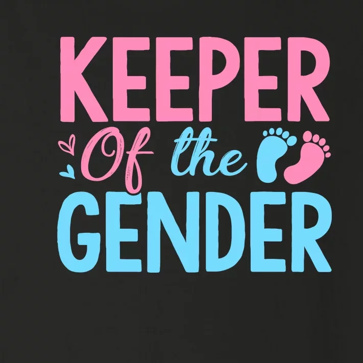 Gender Reveal Keeper Of The Gender T Gender Reveal Toddler Long Sleeve Shirt