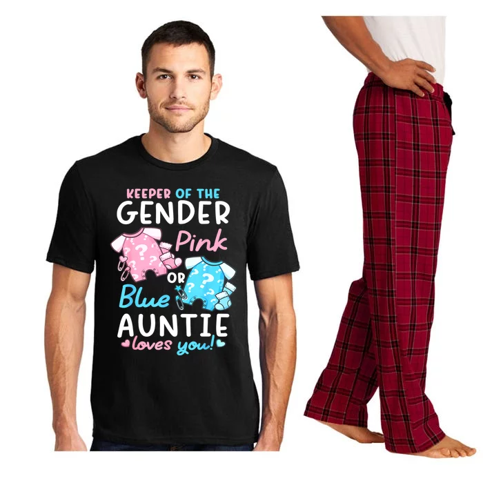 Gender Reveal Keeper Of The Gender Pink Or Blue Auntie Pajama Set