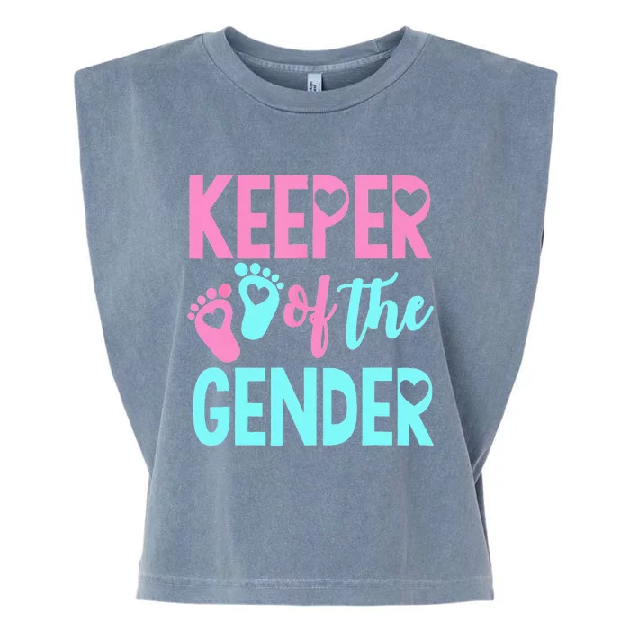 Gender Reveal Keeper Of The Gender Gender Reveal Garment-Dyed Women's Muscle Tee