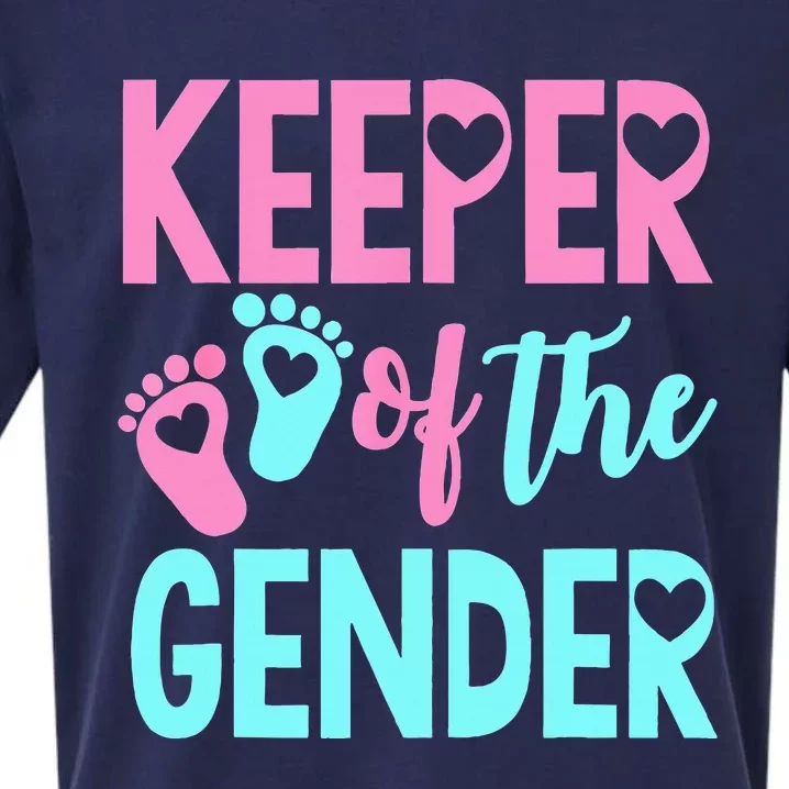 Gender Reveal Keeper Of The Gender Gender Reveal Sueded Cloud Jersey T-Shirt