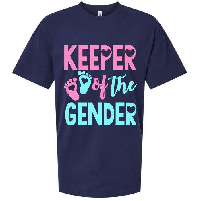 Gender Reveal Keeper Of The Gender Gender Reveal Sueded Cloud Jersey T-Shirt