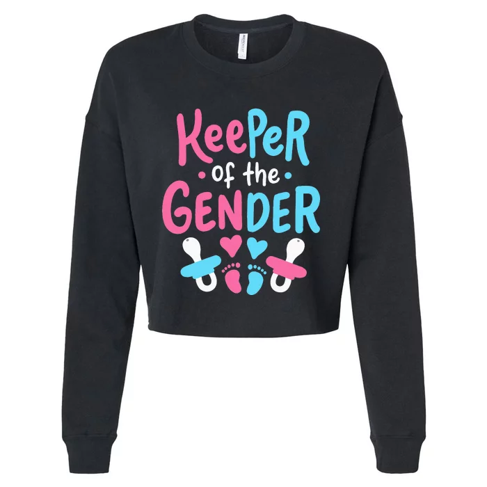 Gender Reveal Keeper of the Gender Cropped Pullover Crew