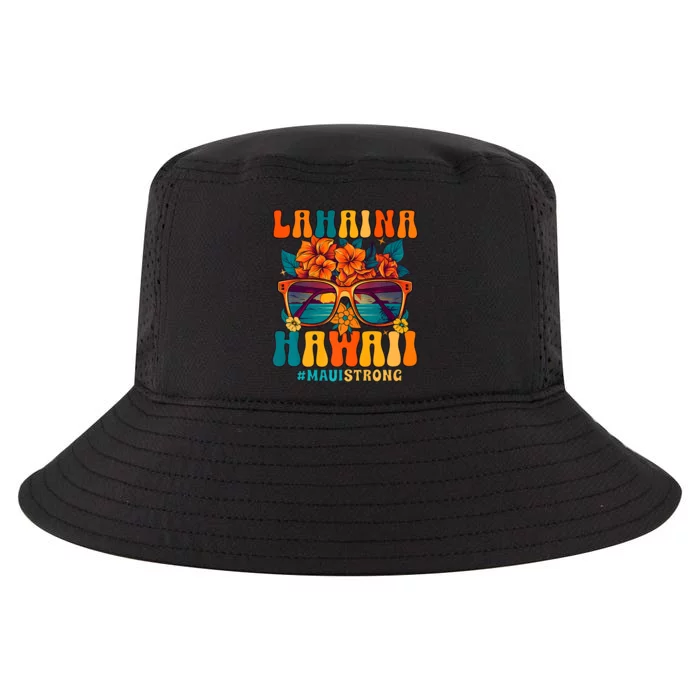 Groovy Retro Lahaina Pray For Maui Hawaii Strong Cool Comfort Performance Bucket Hat