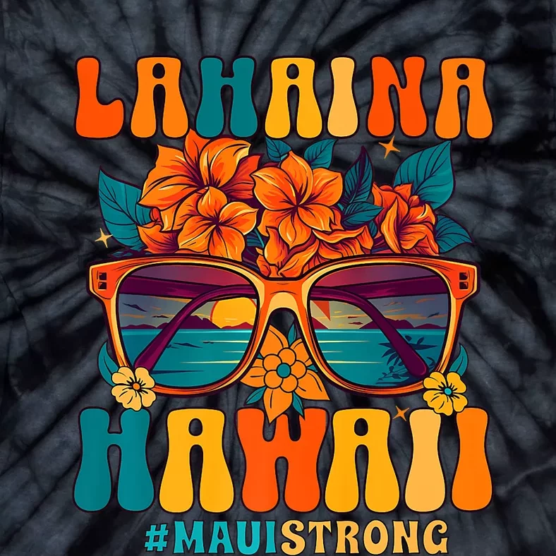 Groovy Retro Lahaina Pray For Maui Hawaii Strong Tie-Dye T-Shirt