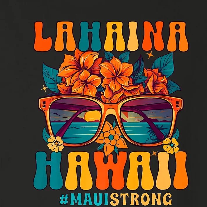 Groovy Retro Lahaina Pray For Maui Hawaii Strong Toddler Long Sleeve Shirt