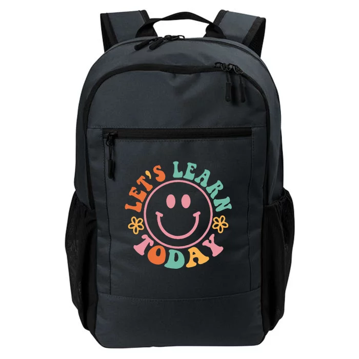 Groovy Retro Lets Learn Today Teacher Student Back To School Daily Commute Backpack