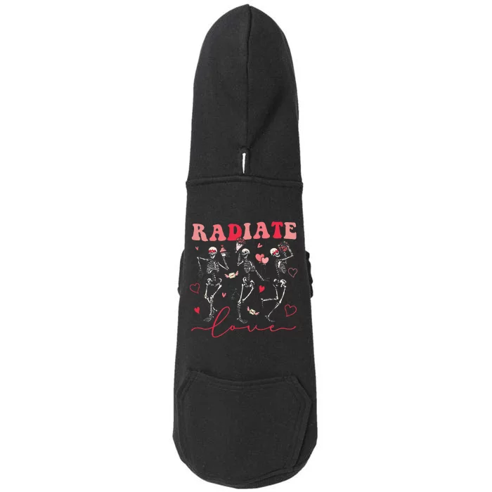 Groovy Radiate Love Valentine Xray Tech Radiology Rad Tech Doggie 3-End Fleece Hoodie