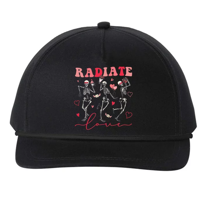 Groovy Radiate Love Valentine Xray Tech Radiology Rad Tech Snapback Five-Panel Rope Hat