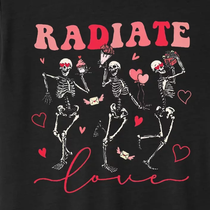 Groovy Radiate Love Valentine Xray Tech Radiology Rad Tech ChromaSoft Performance T-Shirt