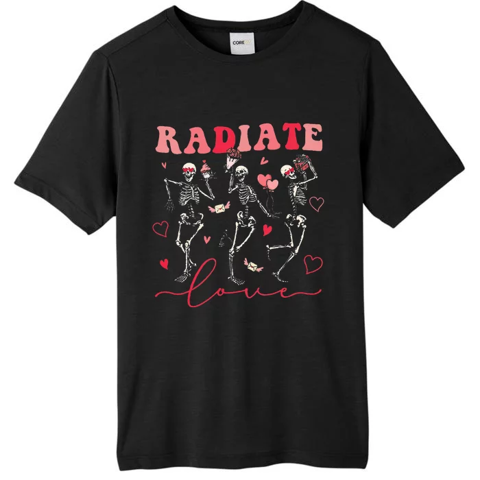 Groovy Radiate Love Valentine Xray Tech Radiology Rad Tech ChromaSoft Performance T-Shirt