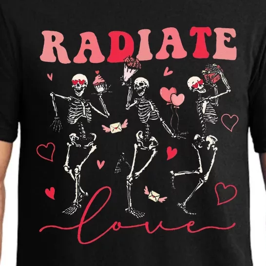 Groovy Radiate Love Valentine Xray Tech Radiology Rad Tech Pajama Set