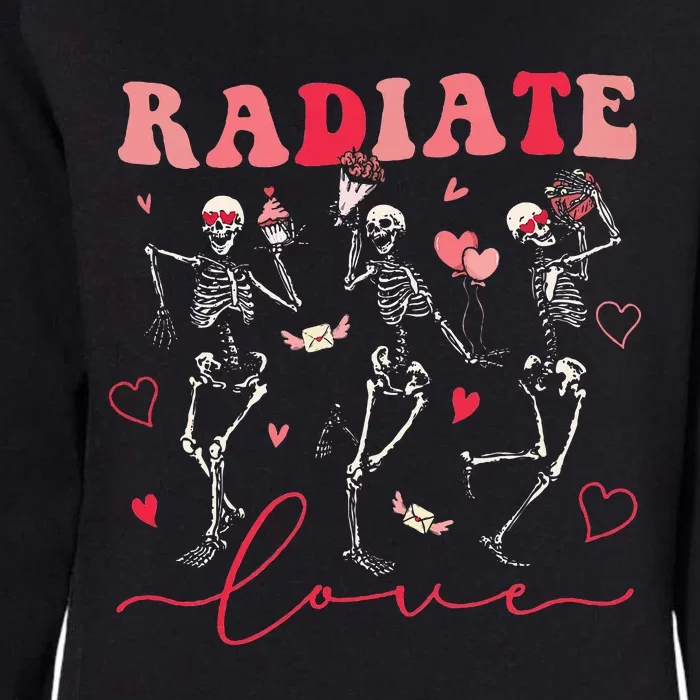 Groovy Radiate Love Valentine Xray Tech Radiology Rad Tech Womens California Wash Sweatshirt