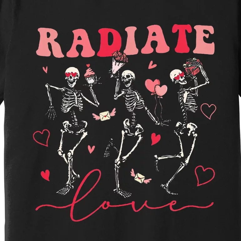 Groovy Radiate Love Valentine Xray Tech Radiology Rad Tech Premium T-Shirt