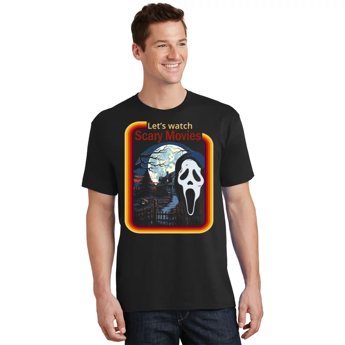 Ghost Retro Lets Watch Scary Movies T-Shirt