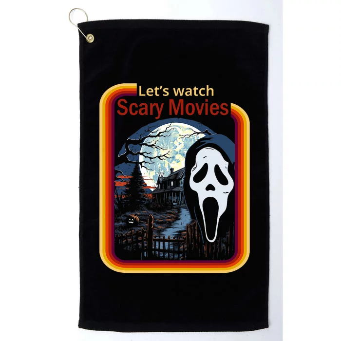 Ghost Retro Lets Watch Scary Movies Platinum Collection Golf Towel