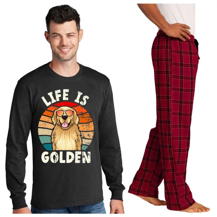 Golden Retriever Life is Golden Tee Golden Owner Long Sleeve Pajama Set